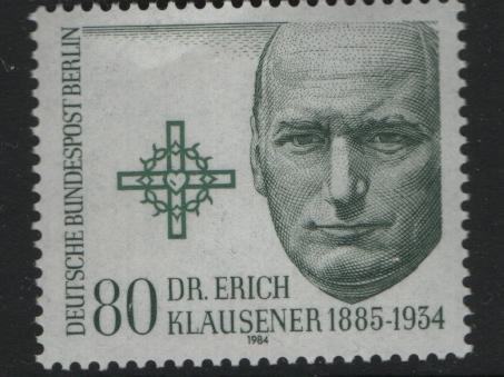 Berlin 9N494, MNH 1984 Erich Klausener Chairman of Catholic