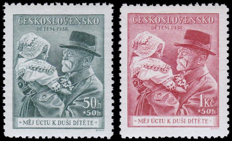 Czechoslovakia Scott B150-B151 (1938) Mint H F-VF B