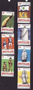 Antigua-Sc#423-9-unused NH set-id4-Ships-American Bicentennial-1976-