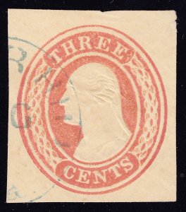 US Scott U12 3 cent 1853-55 Stamped Envelope Used Lot AUU0010 