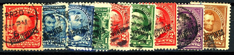 PHILIPPINES #SET OF OVERPRINTS FROM 1898-1901
