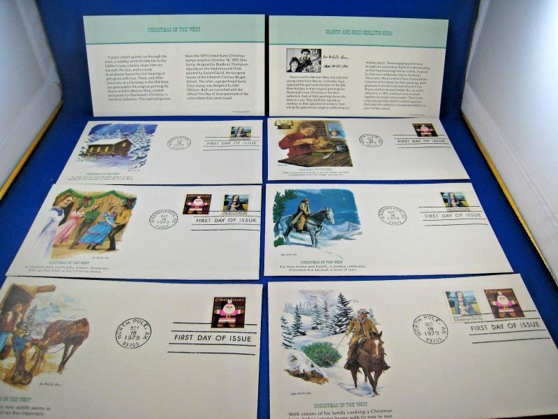 U.S. FIRST DAY COVER SETS - LOT of 6 -1979 - CHRISTMAS IN THE WEST  (FDC-19x)