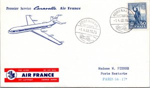 Denmark 1960 FFC - Air France - Copenhagen To Paris - J7528