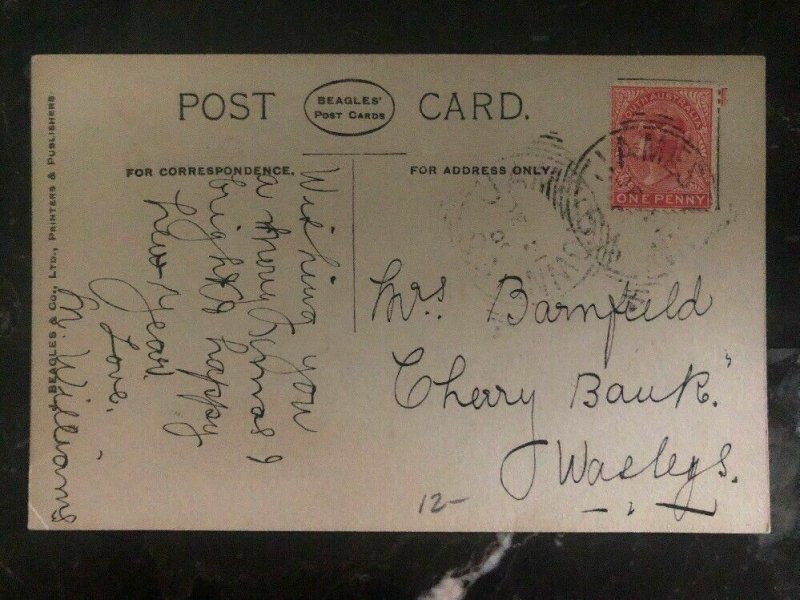 1909 James South Australia Postcard Cover Christmas Greetings