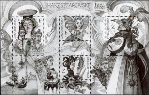 Czech Republic 2023 MNH Stamps Souvenir Sheet Sc 3943 William Shakespeare Music
