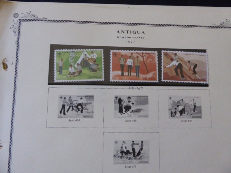 Antigua 1921-1985 Stamp Collection on Scott International Pages