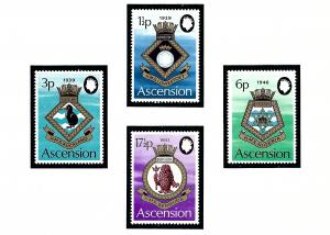 Ascension Is 156-59 MNH 1972 Royal Naval Crests