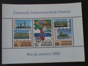 ​NETHERLANDS ANTILLES- SC#495a BRASILIANA'83 WORLD STAMP SHOW- MNH-S/S VF