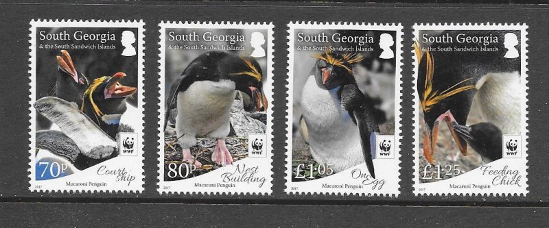 SOUTH GEORGIA #572-5  MARINE LIFE   WWF  MNH