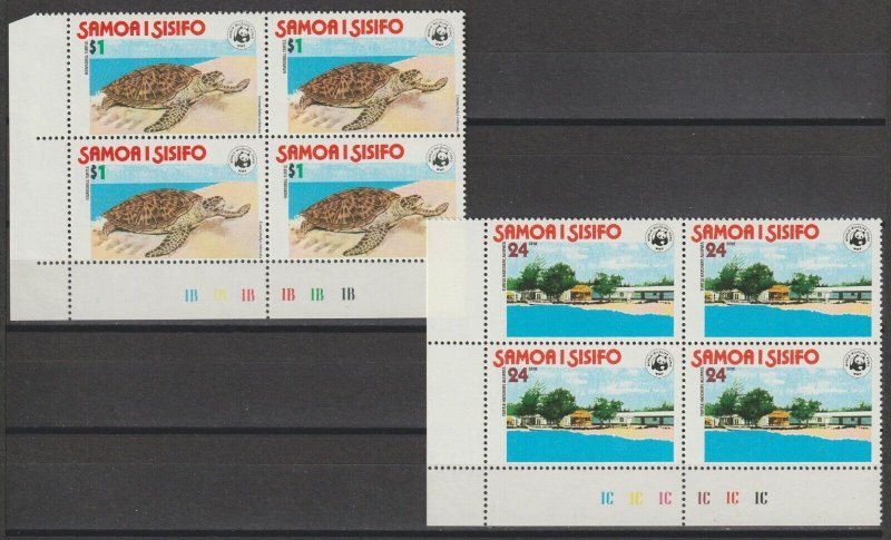 SAMOA 1978 WWF SG 506/507 MNH