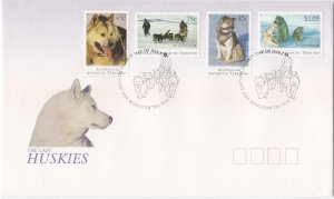 Australian Antarctic Terr. # L90-92, Huskies, Dog Sled Teams, First Day Covers