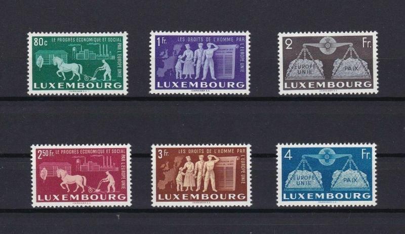 LUXEMBOURG 1951 UNITED EUROPE MNH STAMPS SET CAT £450  REF 4880