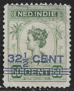 Netherlands Indies #147 32 1/2c on 50c Queen Wilhelmina