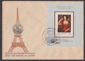 POLAND - 1982 PHILEXFRANCE '82 / PAINTING / ART - MS - FDC