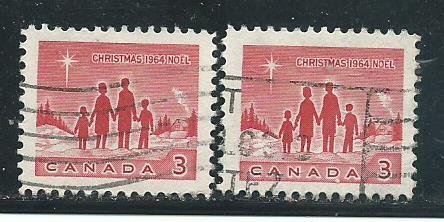Canada 434   (2)   used  VF 1964   PD
