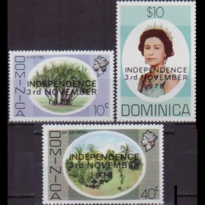 DOMINICA 1978 - Scott# 592A/601A Indep.Litho.Opt. NH