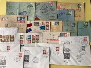 Germany collection of famous Germans postal covers 18 items  Ref A538