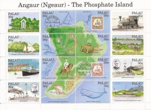 Palau 1991 Angaur, The Phosphate Island 16 Stamp Sheet Scott #263