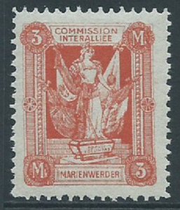 Marienwerder, Sc #13, 3m MH