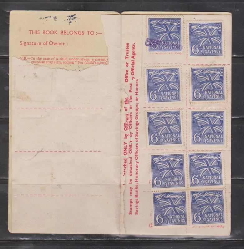 GREAT BRITAIN - National Savings Stamp Booklet With Stamps - 1 Page Missing