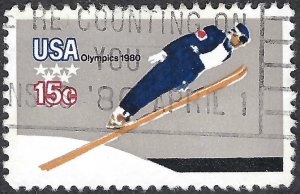 United States #1797 15¢ Winter Olympic Games - Ski Jumping (1979). Used.