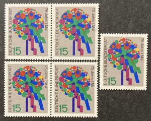 Germany 1965 #926, Bouquet of Flowers, Wholesale Lot of 5, MNH, CV $1.25