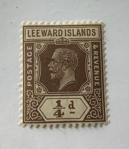 Leeward Islands 1921  Scott 61 MH - 1/4p,   King George V