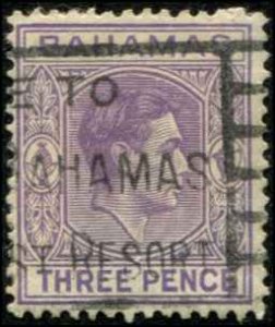 Bahamas SC# 105 King George VI 3d Used paper remnant