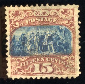 US Scott 119 Used 15c brown and blue Lot M1038 bhmstamps