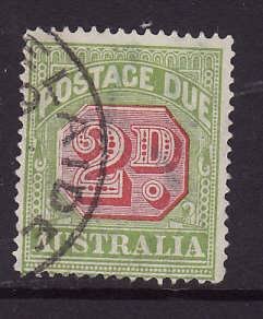 Australia-Sc#J59a-used 2p Postage Due-perf 14-1931-36-