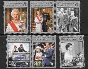 NEW ZEALAND SG3356/61 2012 DIAMOND JUBILEE MNH