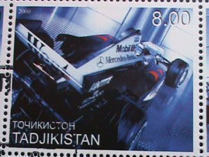 TAJIKISTAN -2000-MC LARREN-FORMULA 1-RACE CARS CTO SHEET VERY FINE