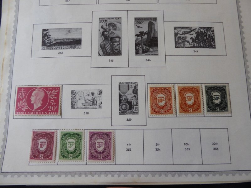 Cameroun 1916-1982 Stamp Collection on Album Pages