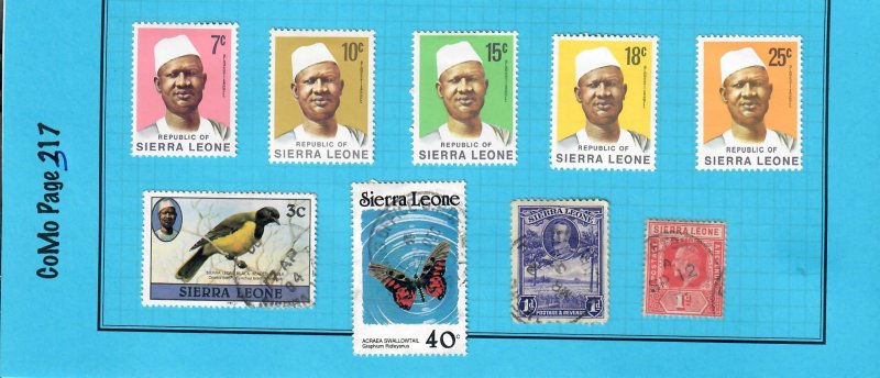 SIERRA LEONE COMO 317 just 25¢ for the ENTIRE lot.  CV TOTALLY IGNORED