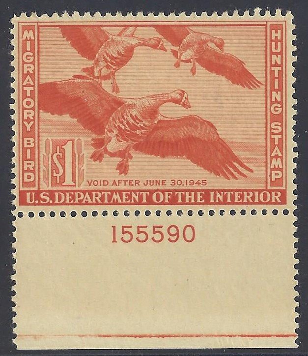 US Scott #RW11 Mint Duck stamp NH OG VF with plate #