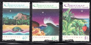 1993 Christmas Island Sc #354-56 Nature scenes, postage stamp set Cv$5.25