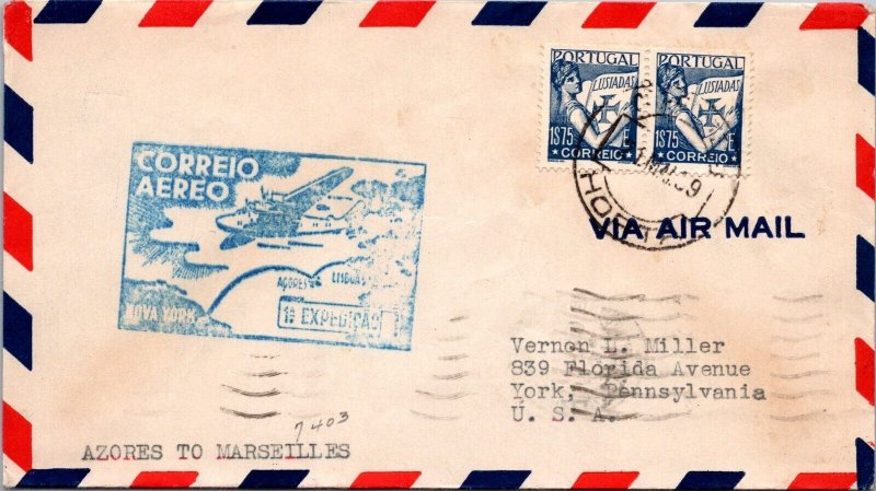 PT 1939 FFC Azores to Marseilles - A557