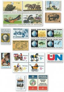 1970 COMPLETE YEAR SET OF MINT - MNH OG - VINTAGE U.S. POSTAGE STAMPS