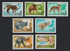 Hungary Lion Elephant Rhinosaurus Cheetah Leopard Zoo 7v 1981 MNH