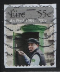 Ireland 2009 used Sc 1834c 55c Mailman at postbox An Post 25th ann Perf 14 on...