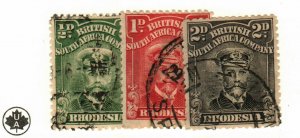 Rhodesia #119-20, 122 used