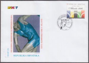 CROATIA Sc #304 FDC - 1996 SUMMER OLYMPICS in ATLANTA