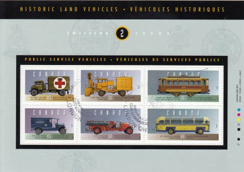 Canada 1994 Historic Vehicles Souvenir Sheet, #1527i Used