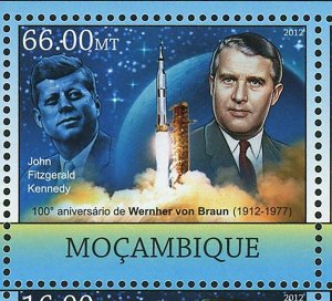 Wernher von Braun Stamp John F. Kennedy Walt Disney S/S MNH #5937-5942