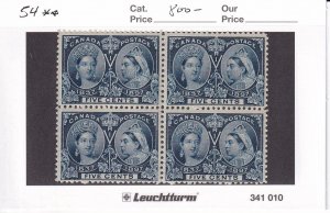 Canada: Sc #54, 5c Jubilee Blk/4, MNH (66233)