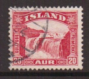 Iceland   #171   used  1931   Gullfoss  20a