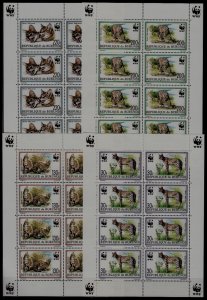 Burundi 681-84 MNH m/s WWF-92 SCV198.80