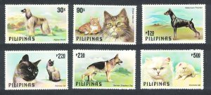 Philippines Cats and Dogs 6v 1979 MNH SG#1539-1544 MI#1306-1311