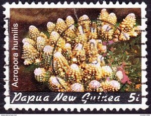 PAPUA NEW GUINEA 1982 5t Multicoloured Marine Life, Acropora Humilis SG440 FU