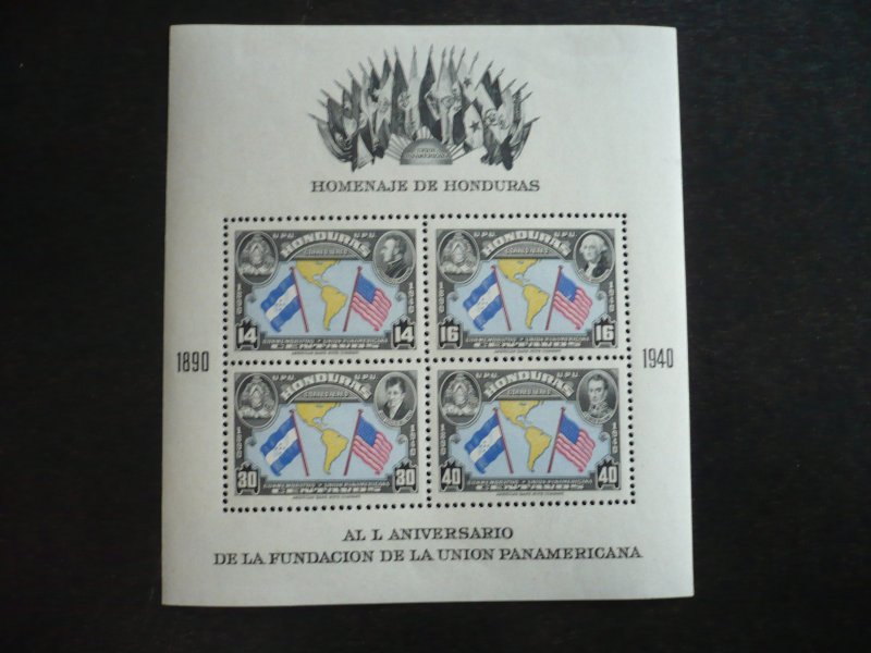 Stamps - Honduras - Scott#C99 - Mint Hinged Souvenir Sheet